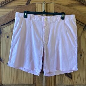 Men Turtleson pink white striped chino shorts size 42